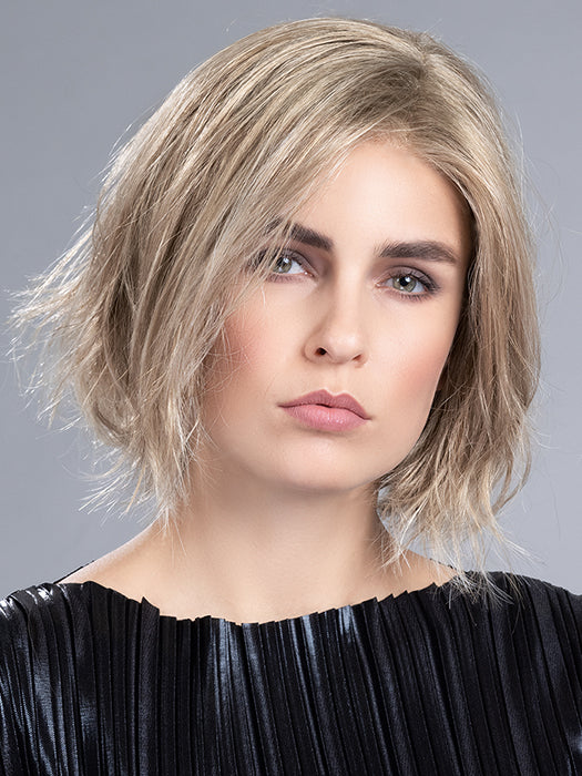 JUST by ELLEN WILLE in SANDY BLONDE ROOTED | Medium Blonde and Light Strawberry Blonde blend with Lightest Ash Blonde and Shaded Roots