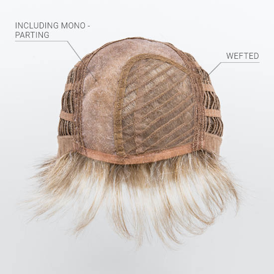 Hand-knotted monofilament part to create the appearance of natural hair growth