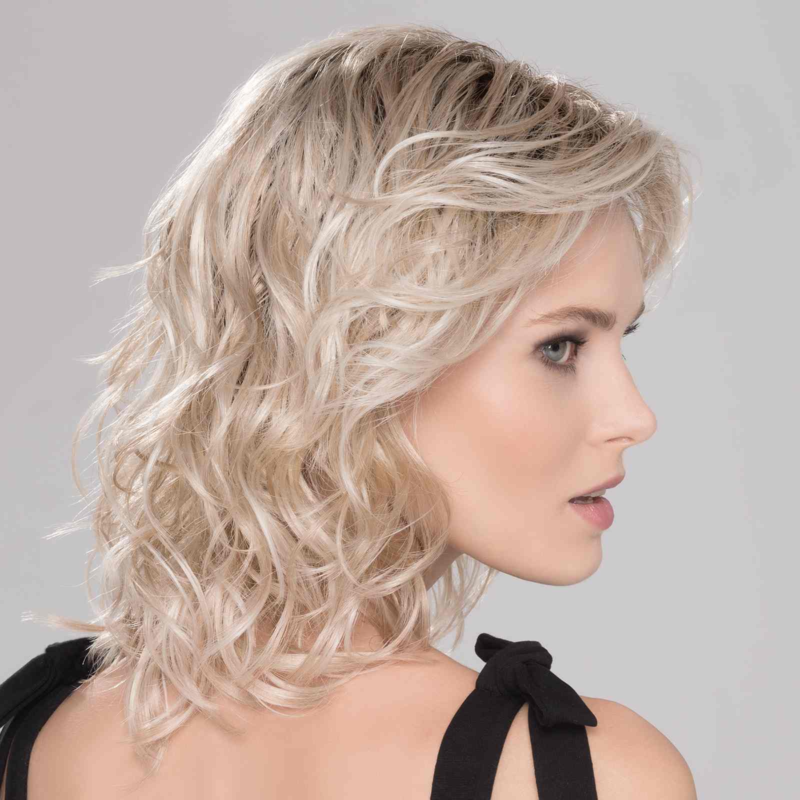 Beach Mono Wig | Monofilament part and temple-to-temple lace front hairline providing a natural look even if you decide to sweep the fringe off of your face