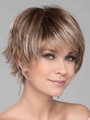 Sky by Ellen Wille | Dark Sand Rooted | A short asymmetrical style with flared ends in the back | Elly-K.com.au