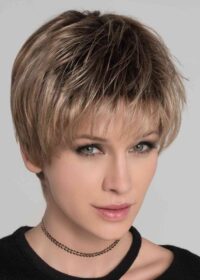 STOP HI TECH by Ellen Wille | Dark Sand Rooted  Weighing less than two ounces, Stop Hi Tec by Ellen Wille Wigs is a light, carefree style boasting ultimate comfort and versatility.