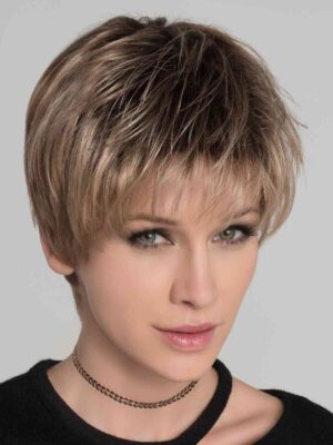 STOP HI TECH by Ellen Wille | Dark Sand Rooted Weighing less than two ounces, Stop Hi Tec by Ellen Wille Wigs is a light, carefree style boasting ultimate comfort and versatility.