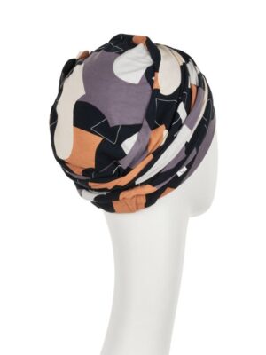 LOTUS TURBAN Printed Shapes of Brown 1008-0671 | Wigs.co.nz