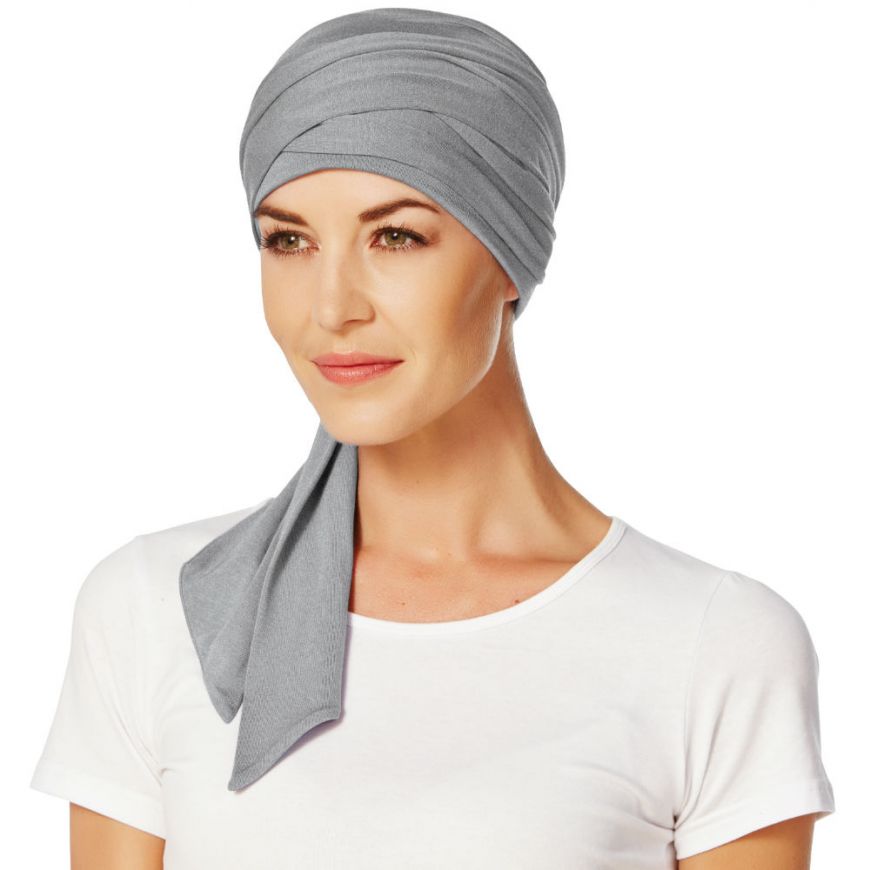 MANTRA SCARF - Long Grey Melange 1011-0169 | Christine Headwear