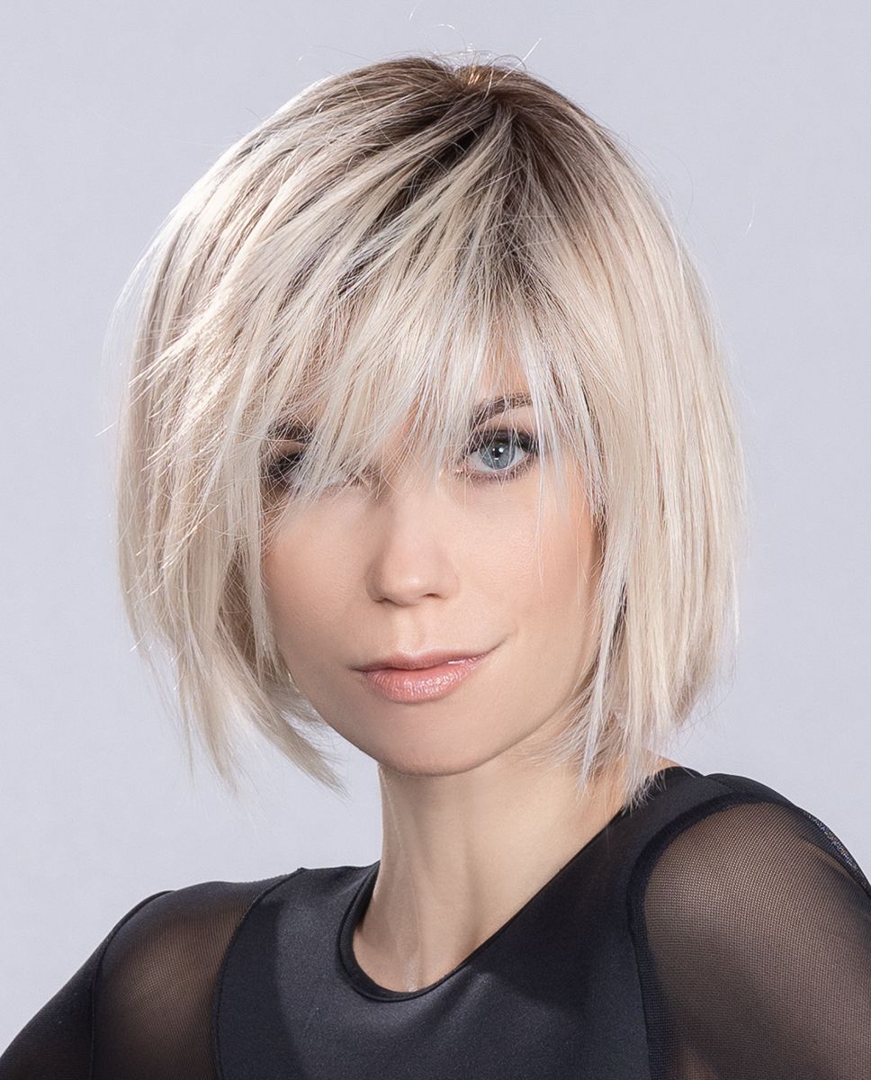 Styteld Straight - SOUND by ELLEN WILLE LIGHT CHAMPAGNE ROOTED | Lightest Pale Blonde and Lightest Golden Blonde with Lightest Ash Blonde Blend and Shaded Roots