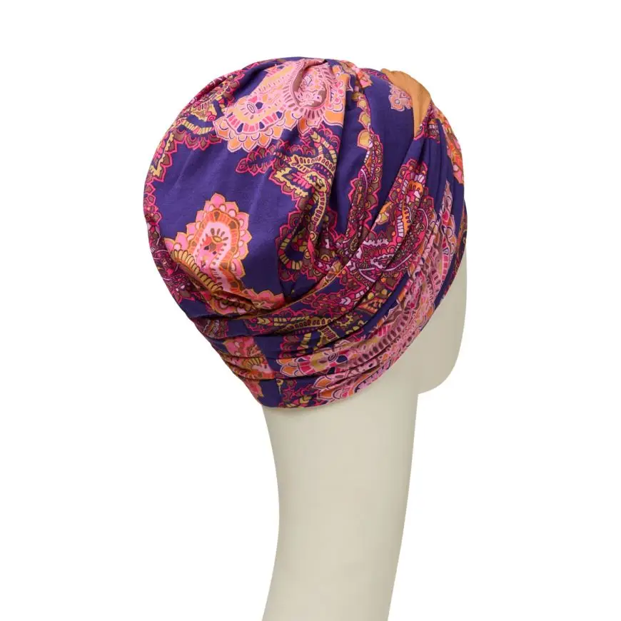1418-0794 Shakti Turban Printed, paisley swirls