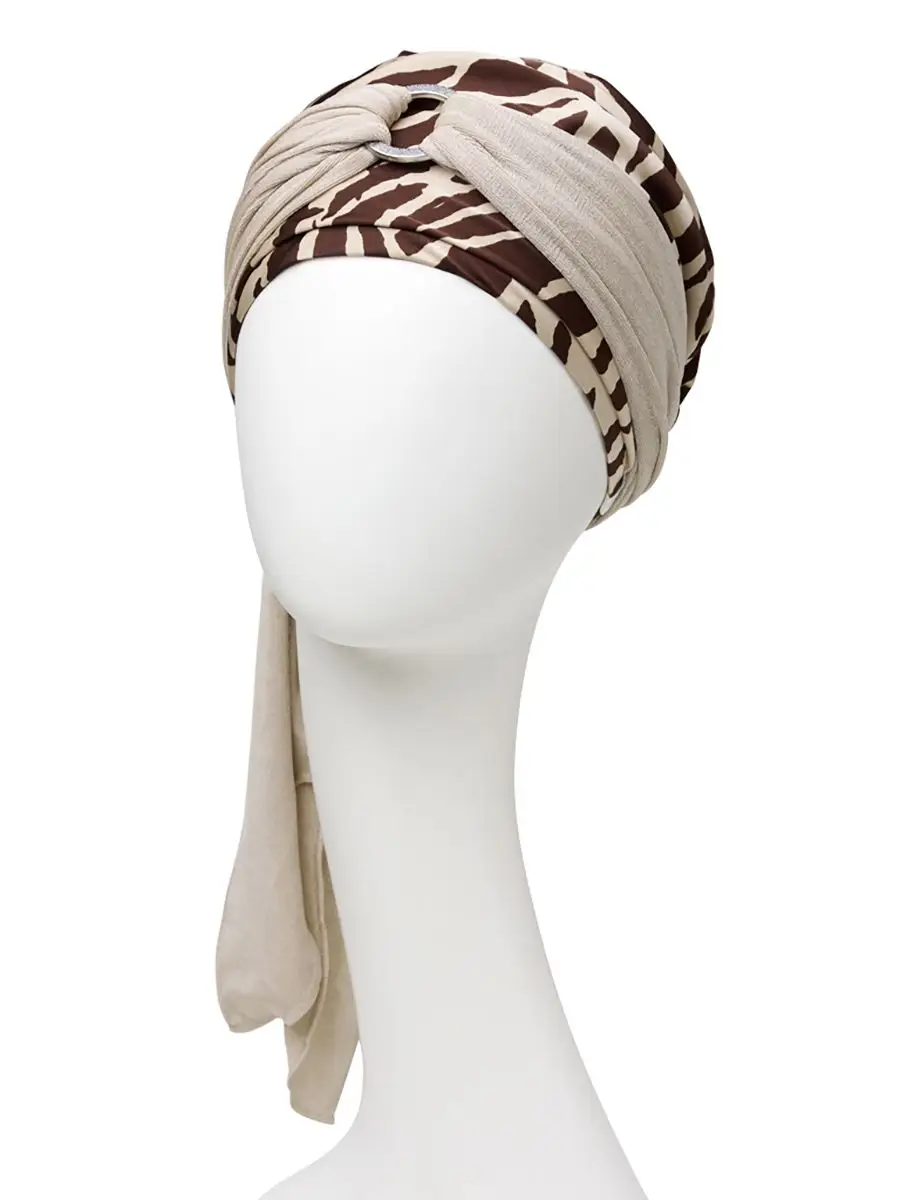HocSienna Turban Set | Soft Beige Giraffe | 3036-0867