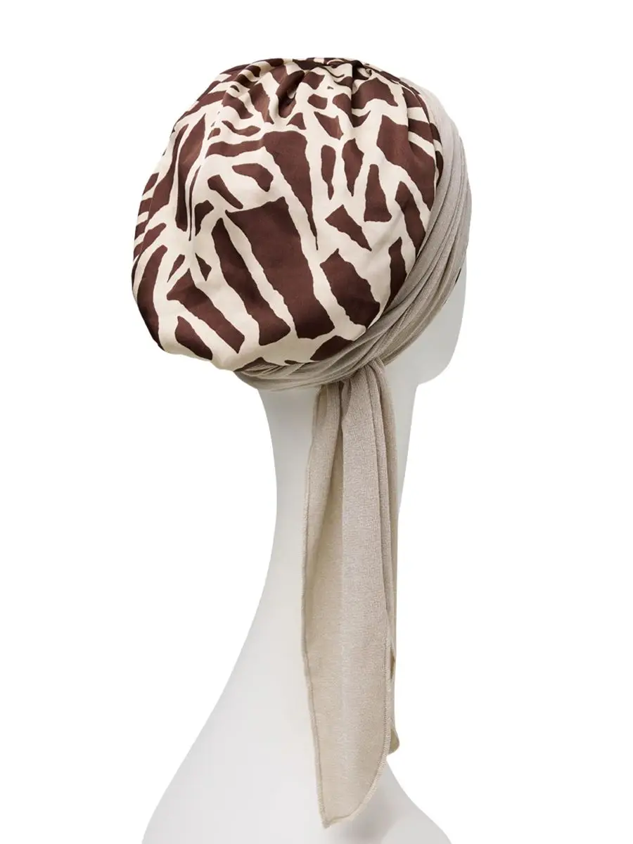 HocSienna Turban Set | Soft Beige Giraffe | 3036-0867