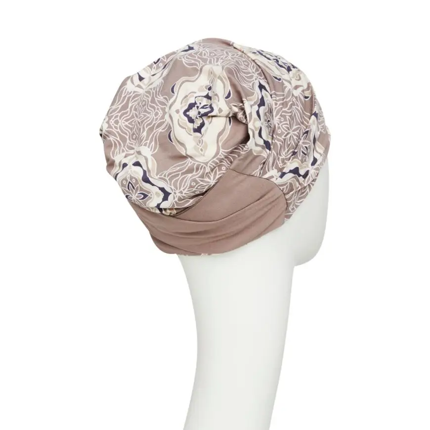 Amia Turban | Beige Ornaments | 1529-0815