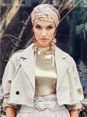 Avalon Turban Set | Soft Pastel Rose | 3046-0920