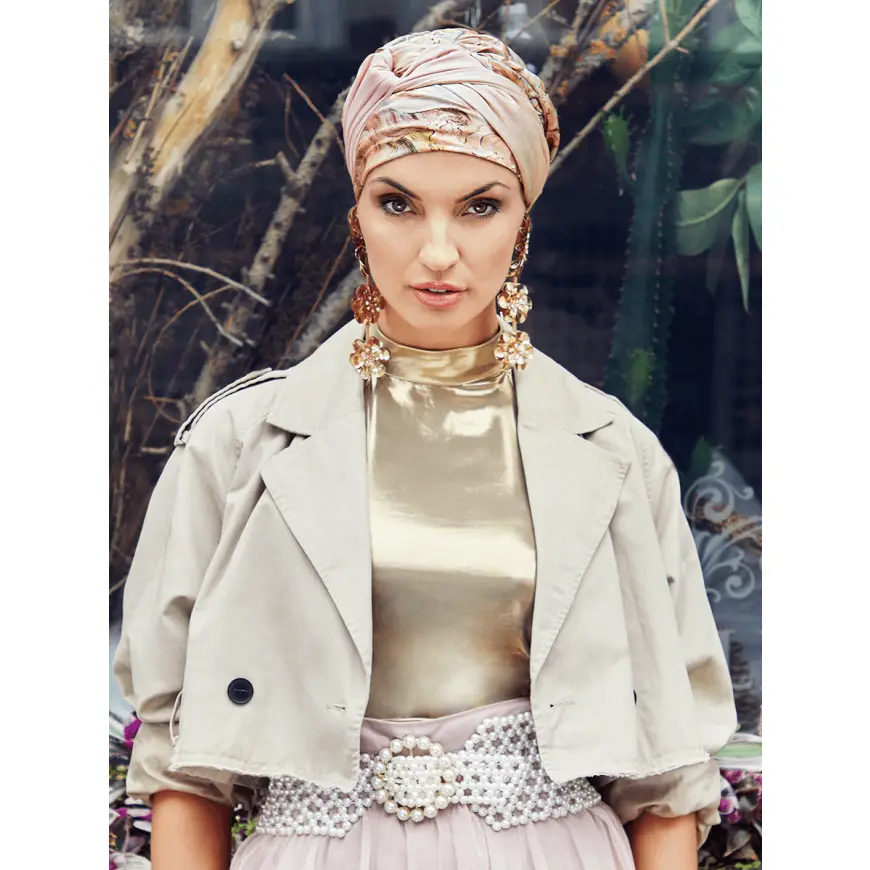 Avalon Turban Set | Soft Pastel Rose | 3046-0920