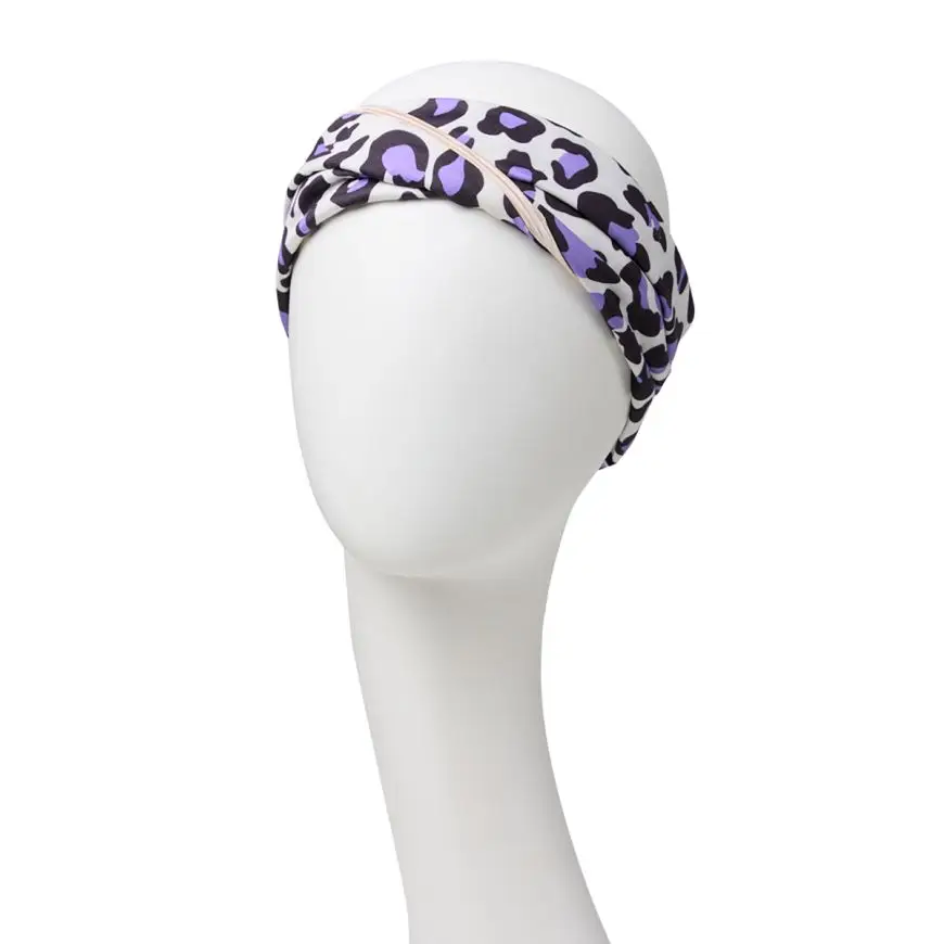 Emmy Turban | Cream w/Lavender Leo