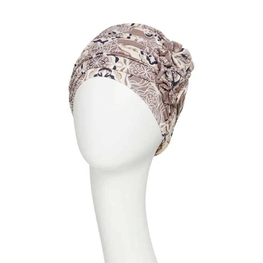 Lotus Turban | Beige Ornaments | 1008-0815