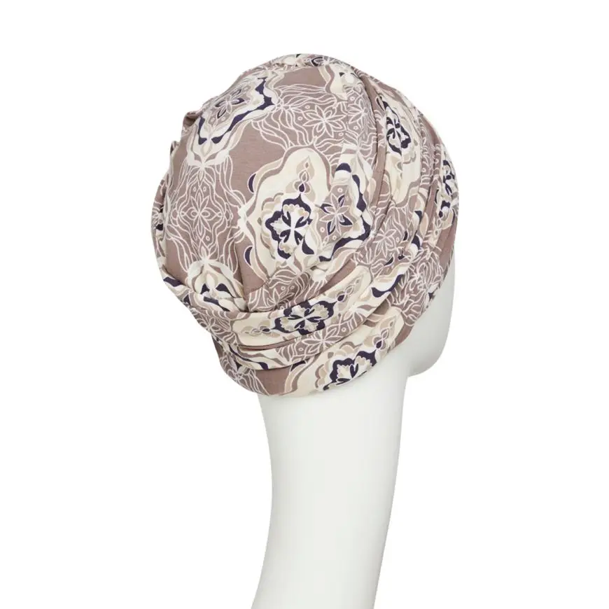 Lotus Turban | Beige Ornaments | 1008-0815