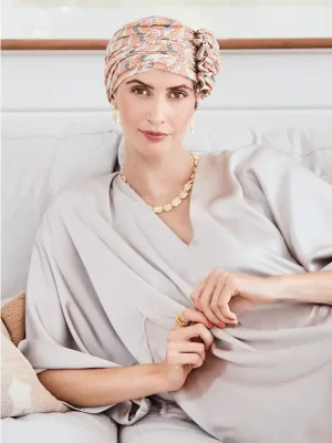 HocLotus Turban | Orange Elements | 1008-4022