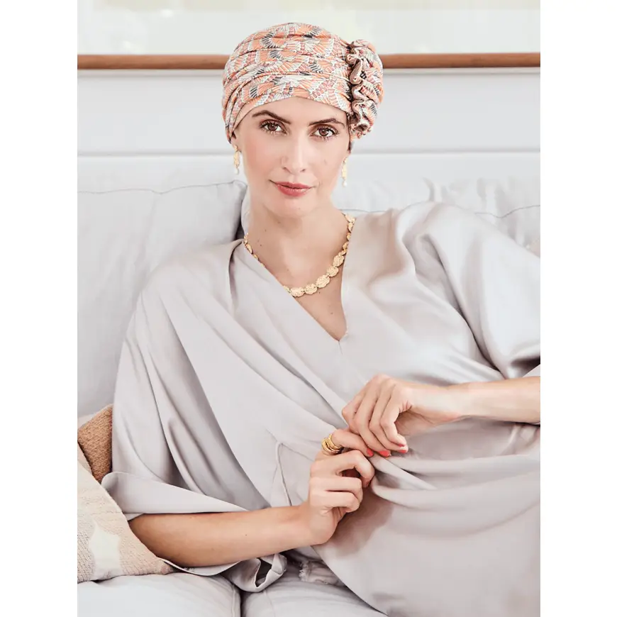 HocLotus Turban | Orange Elements | 1008-4022