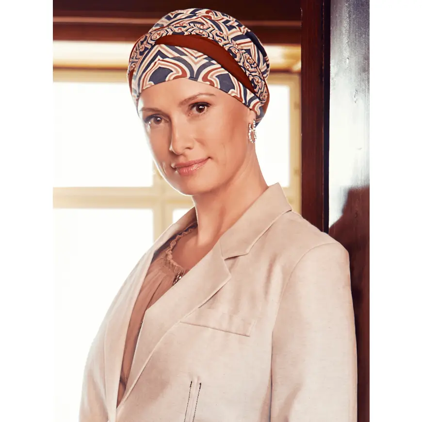 Shakti Turban | Endless Shapes of Blue | 1418-0881