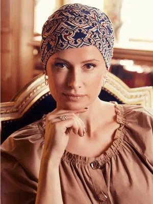 Shanti Turban | Endless Shapes of Blue | 1331-0881