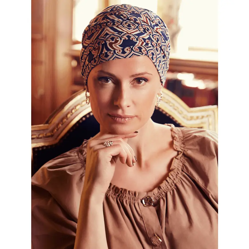 Shanti Turban | Endless Shapes of Blue | 1331-0881