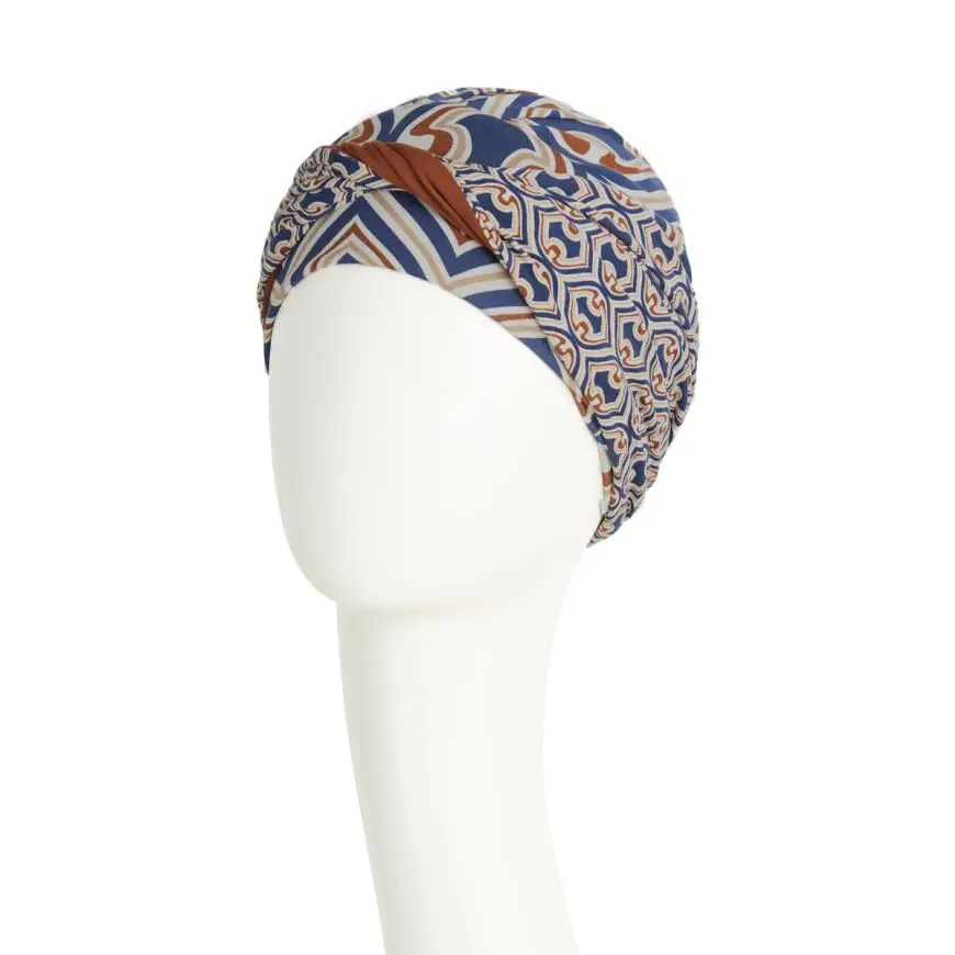 Shakti Turban | Endless Shapes of Blue | 1418-0881