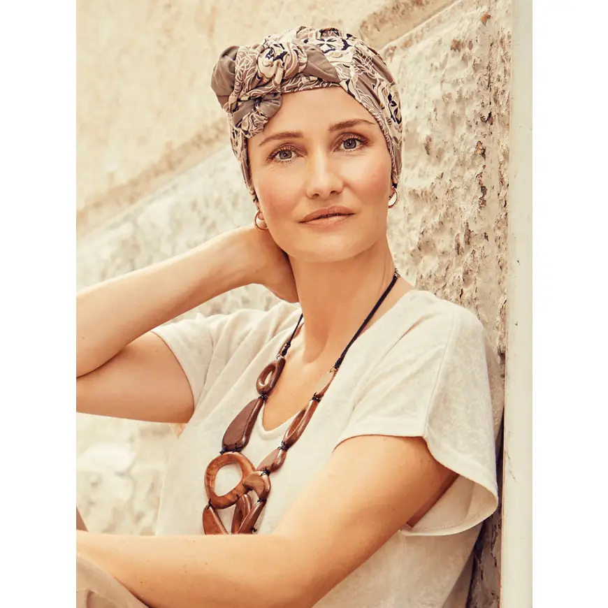 Shakti Turban | Beige Ornaments | 1418-0815