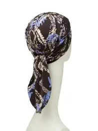 HocBeatrice Turban w. Ribbons | Autumn Blues | 1419-0795