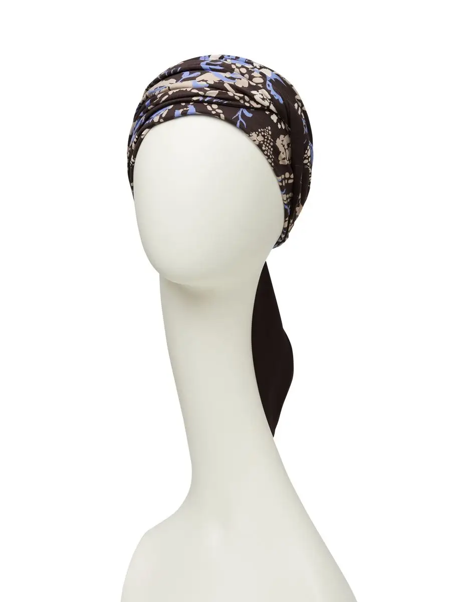 HocBeatrice Turban w. Ribbons | Autumn Blues | 1419-0795