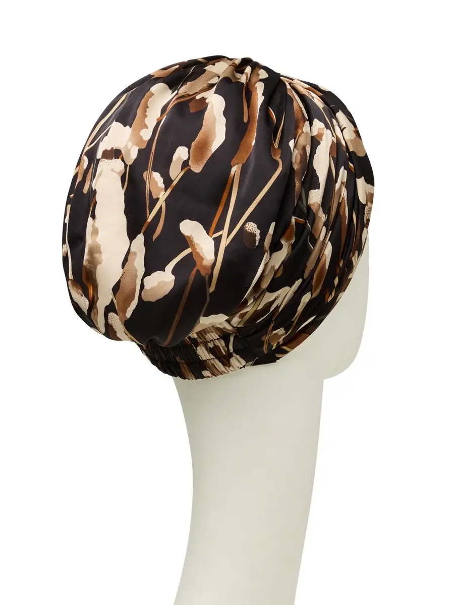 HocSapphire Turban | Black w/Cotton Grass | 3026-0830