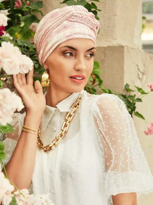 HocAmber · Boho Turban Set | Red Golden Glam | 3040-0868