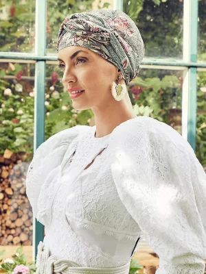 HocAmber · Boho Turban Set | Cheerful Garden Green | 3040-0869