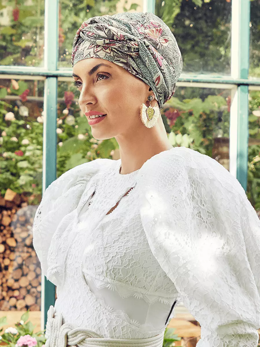HocAmber · Boho Turban Set | Cheerful Garden Green | 3040-0869