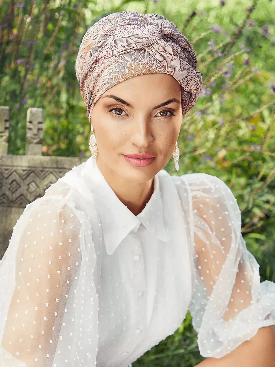 HocAmber · Boho Turban Set | Pastel Rose Bouquet | 3040-0870
