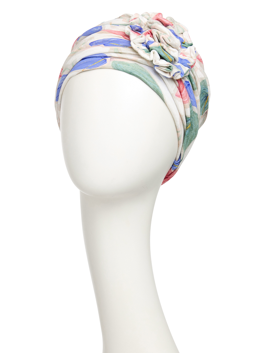 HocLotus Turban – (Printed Linen) | Tropical Blossoms | 1245-4080 HocLotus Turban - (Printed Linen) | Tropical Blossoms | 1245-4080