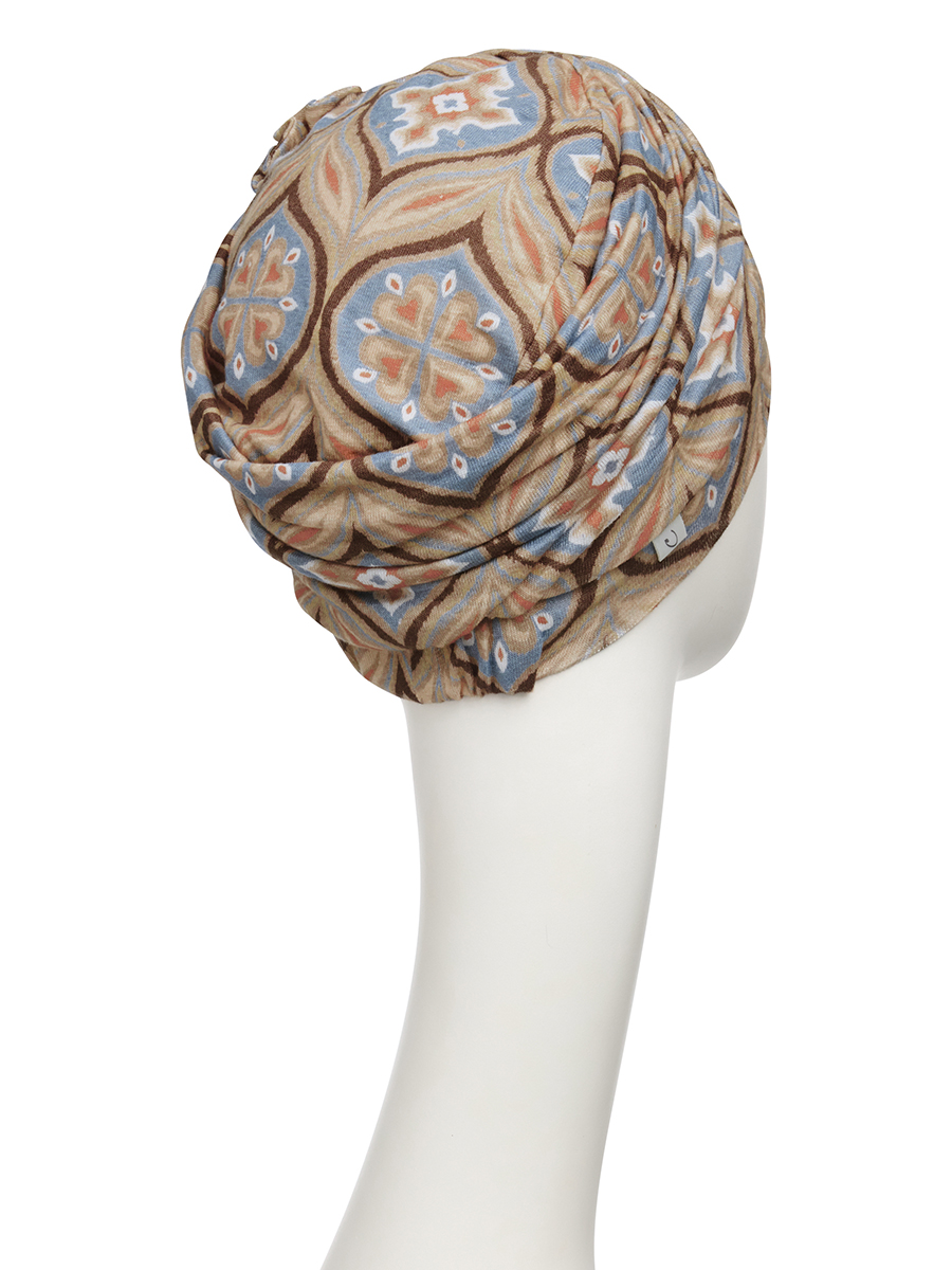 HocLotus Turban – (Printed Linen) | Touch of Gold | 1245-4081 HocLotus Turban - (Printed Linen) | Touch of Gold | 1245-4081