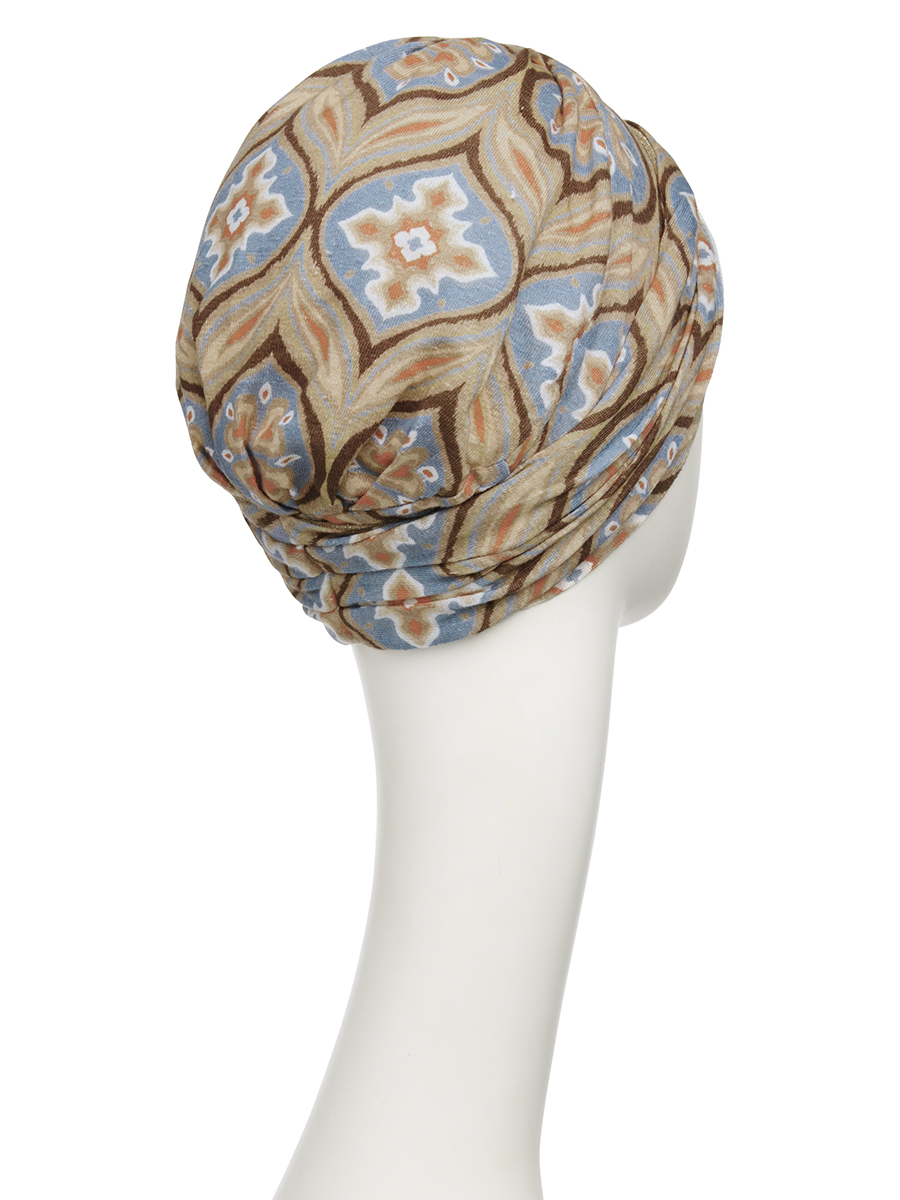 HocShakti Turban - (Printed Linen) | Touch of Gold | 1417-4081