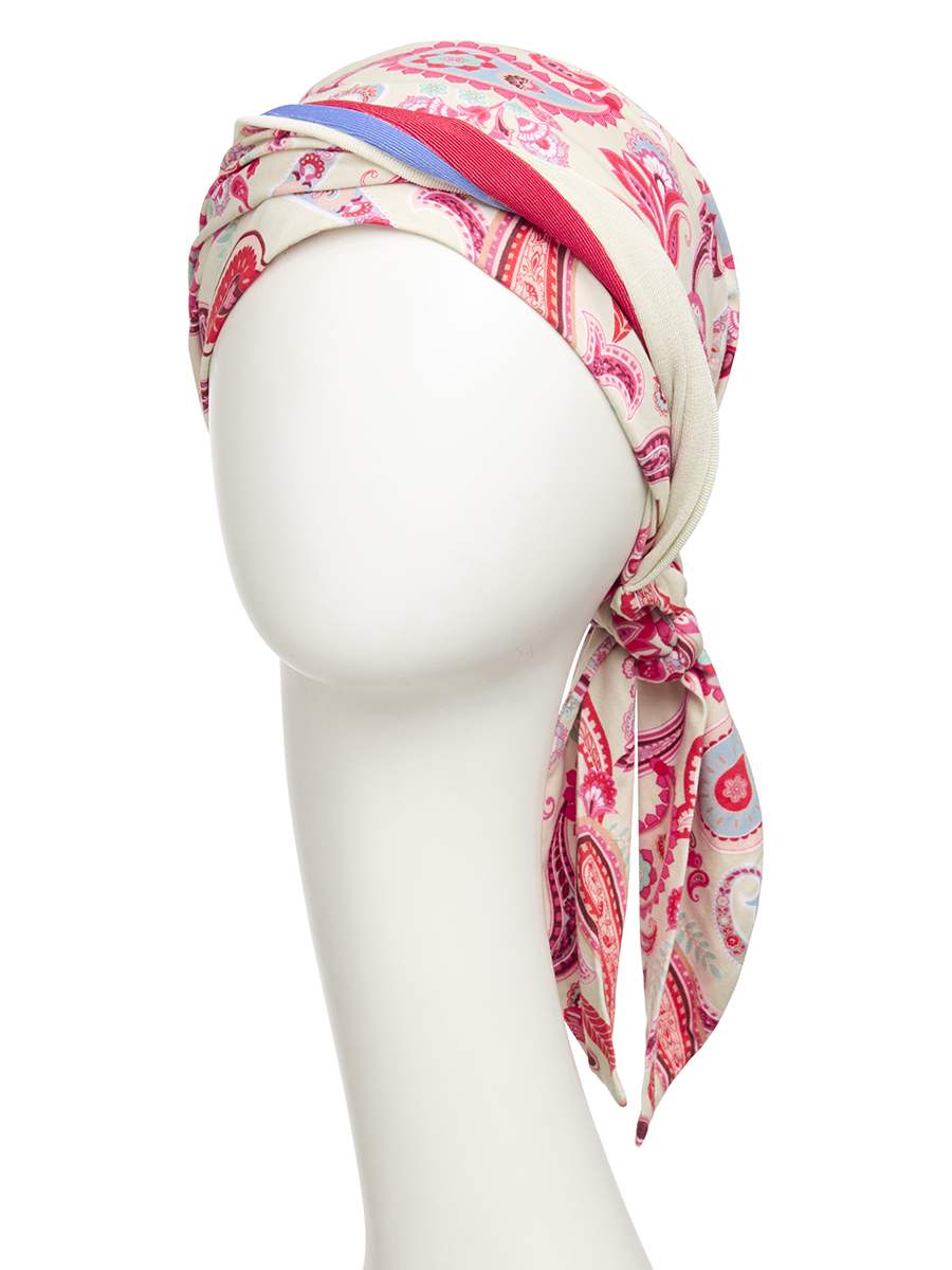 1419-4078 | HocBeatrice Turban w. Ribbons | Paisley Sweets
