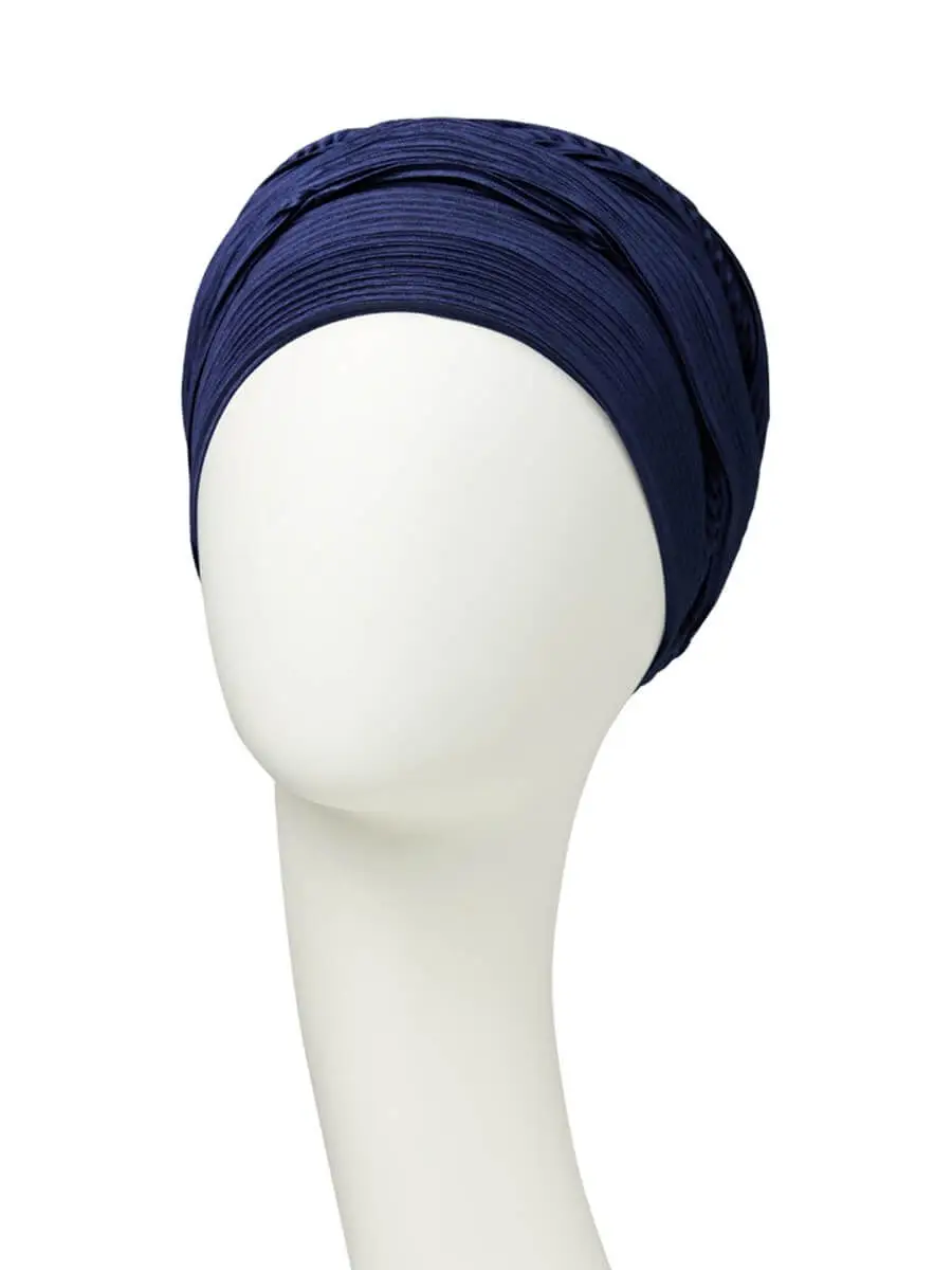 HocLuna • V Turban – (Solide Col.) | Dark Blue plisse | 1527-0791 HocLuna • V Turban - (Solide Col.) | Dark Blue plisse | 1527-0791