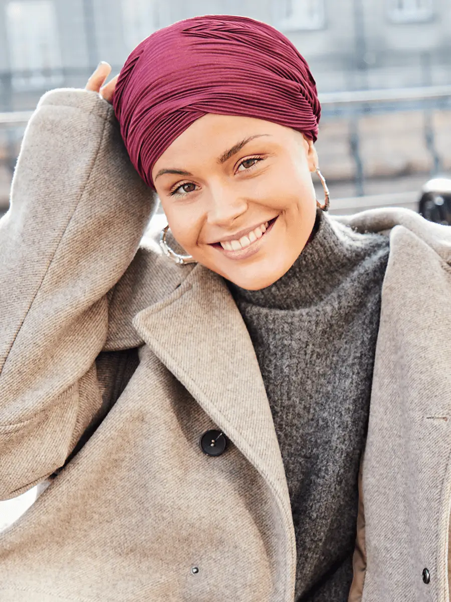 HocLuna • V Turban - (Solide Col.) | Dark Blue plisse | 1527-0791