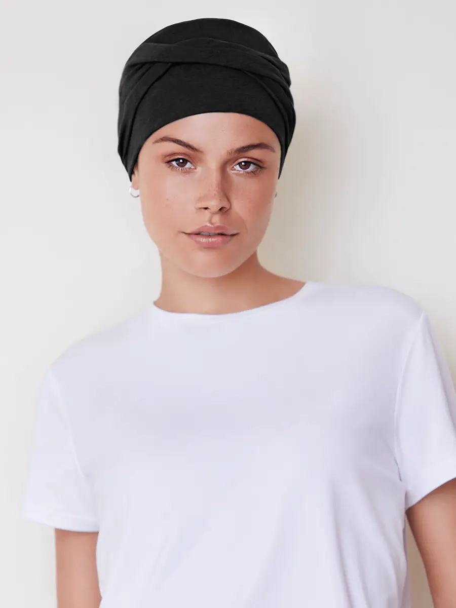 HocZoya • V Turban | Deep Black | 1551-4006