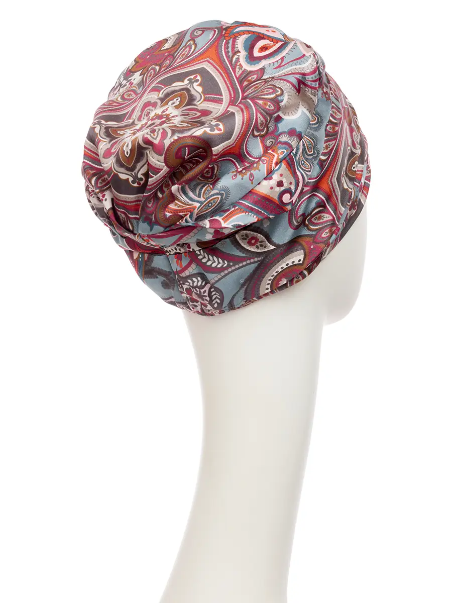 HocMilena Turban - (Woven Silk) | Royal Paisley - Blue | 1558-4042