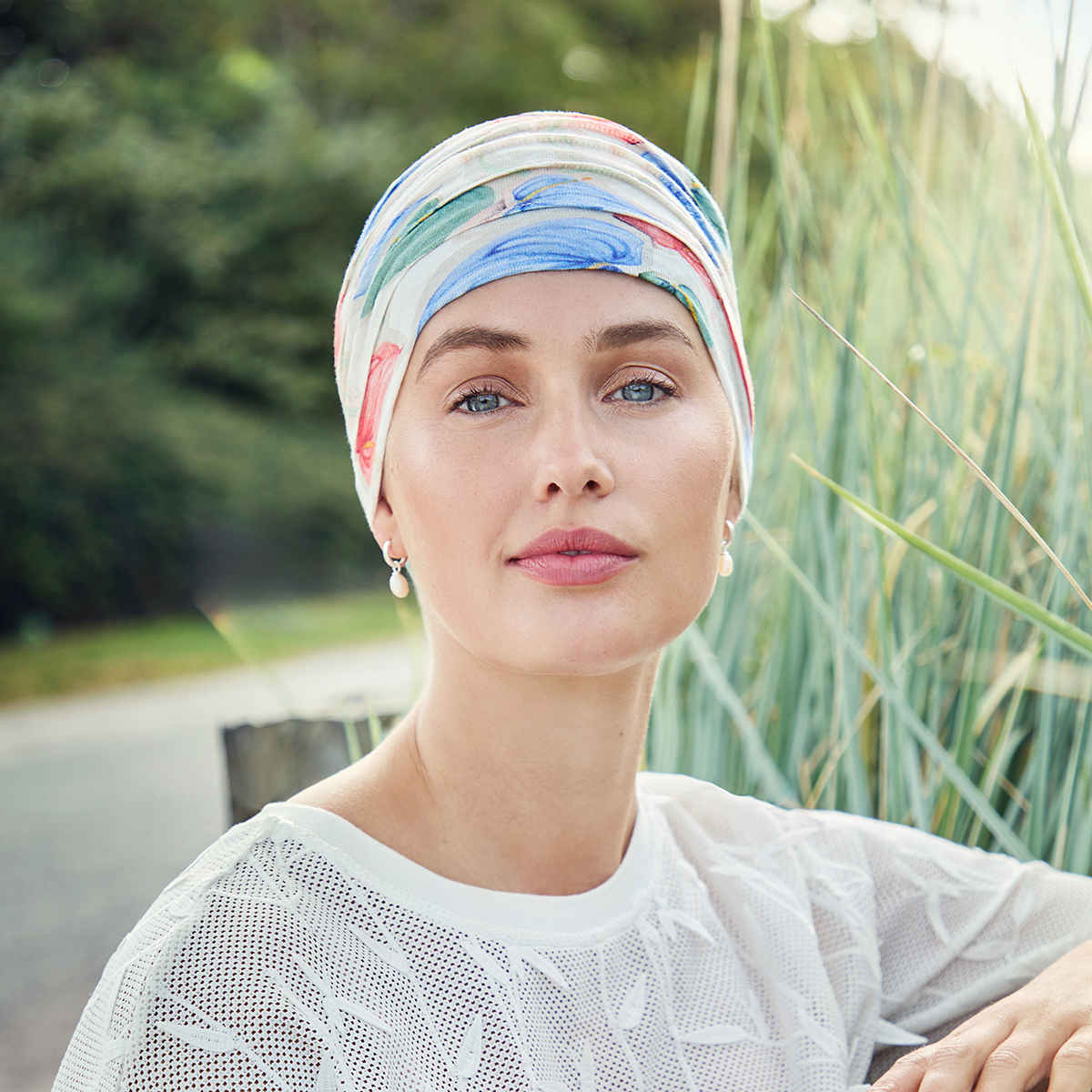 HocYoga Turban - (Printed Linen) | Tropical Blossom | 1570-4080
