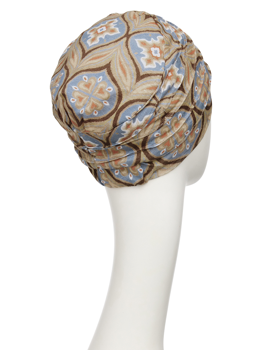 HocYoga Turban – (Printed Linen) | Touch of Gold | 1570-4081