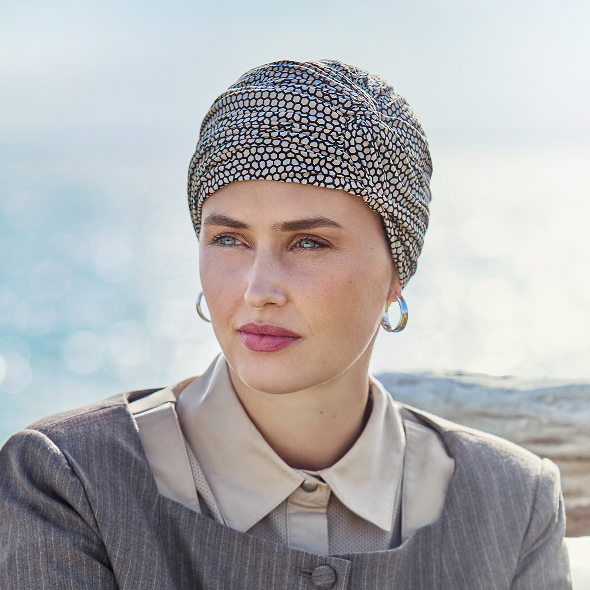 HocJoyo Turban - (Printed) | Beige Snake | 1584-4076