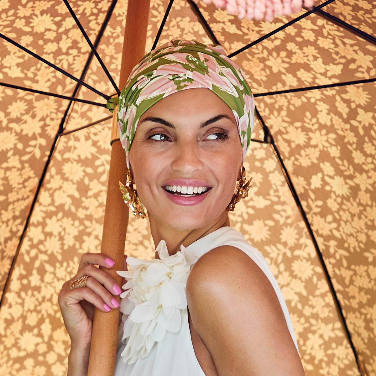 HocSapphire • Boho Turban - (Printed) | Lime Garden | 3026-4107