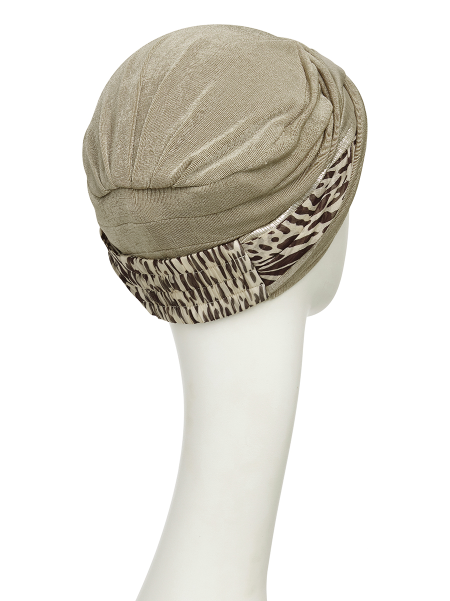 HocJuvela • Boho Turban Set - (Printed) } Taupe Tiger | 3045-4108