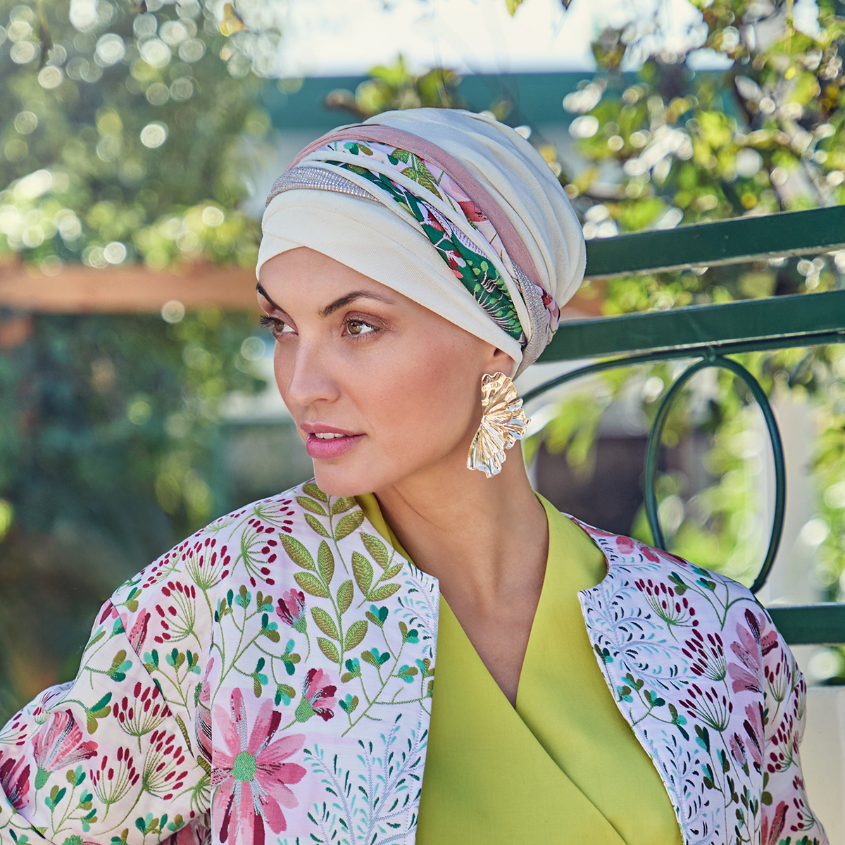 HocJuvela • Boho Turban Set - (Printed) | Pastel | 3045-4109