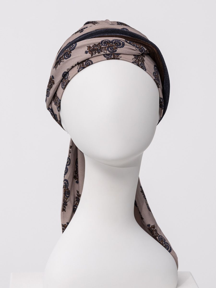 HocBeatrice Turban w. Ribbons | Paisley Elegance | 1419-4116 HocBeatrice Turban w. Ribbons | Paisley Elegance | 1419-4116