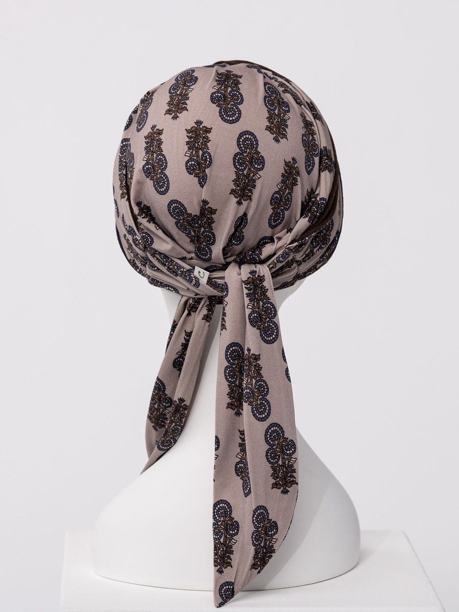 HocBeatrice Turban w. Ribbons | Paisley Elegance | 1419-4116