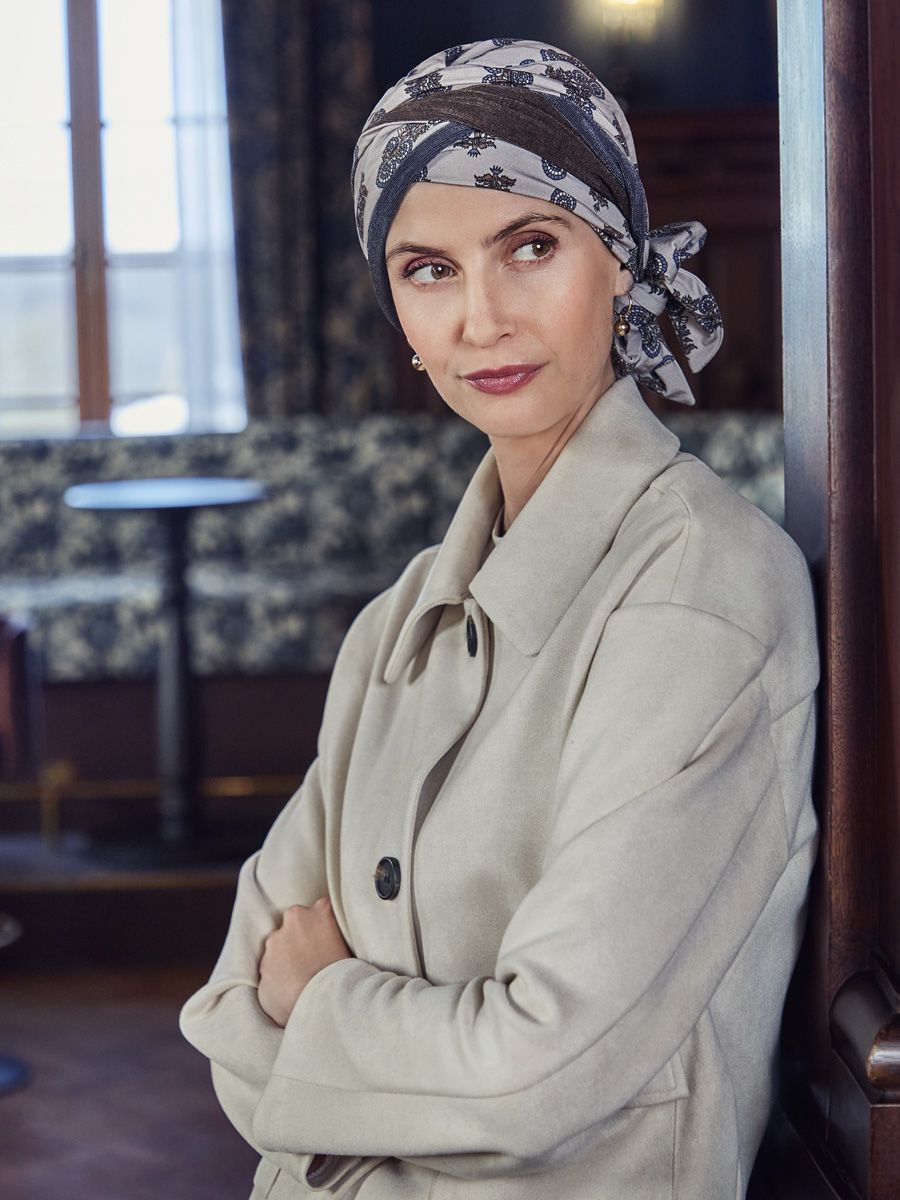 HocBeatrice Turban w. Ribbons | Paisley Elegance | 1419-4116