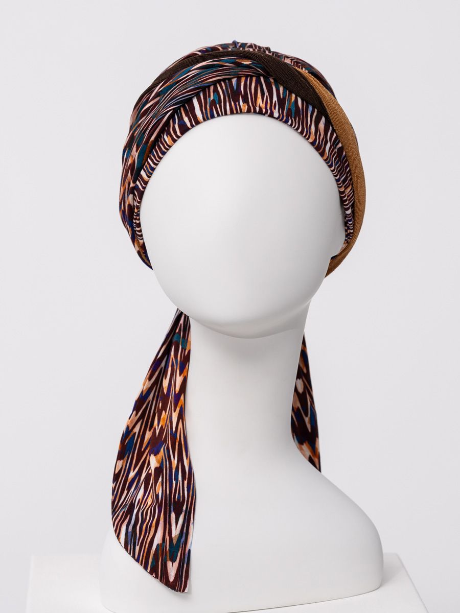 HocBeatrice Turban w. Ribbons | Ikat Mystery | 1419-4118 HocBeatrice Turban w. Ribbons | Ikat Mystery | 1419-4118